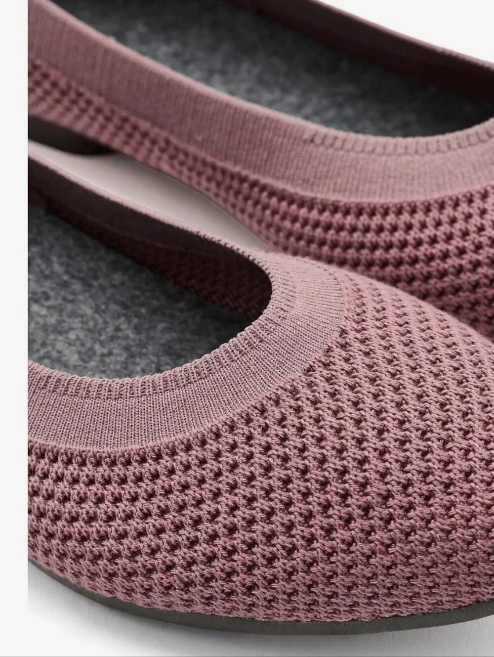 Allbirds Women’s Pink Knit Tree Breezers Slip-On Flats, Nearly New